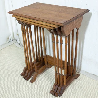 Solid Oak Nest of Tables
