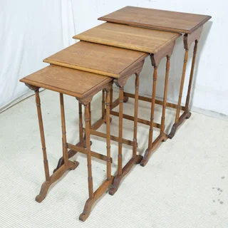 Solid Oak Nest of Tables