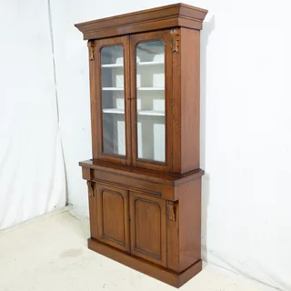 Victorian Mahogany Display Bookcase