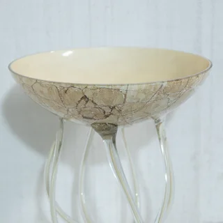 Decorated Glass Fruit Bowl