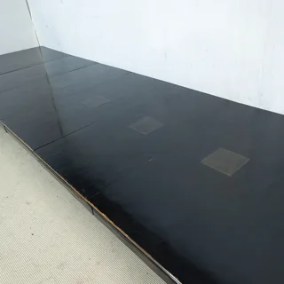 Chinese Solid Zelkova Wood 14-Seater Table &amp; 12 Chairs