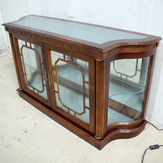 Mahogany &amp; Glass Display Cabinet