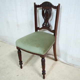 4x Edwardian Walnut Dining Room Chairs