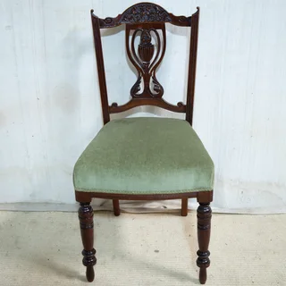 4x Edwardian Walnut Dining Room Chairs