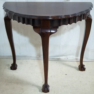 Solid Imbuia Half Moon Table