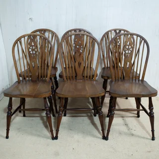 6x Ashwood Windsor Dining Chairs