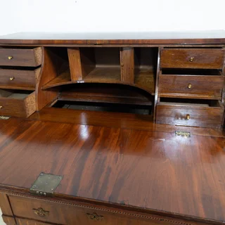 Edwardian Mahogany Inlaid Writing Bureau