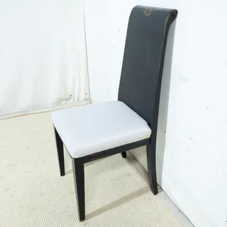 12x Oriental Lacquerd Zelkova Wood Dining Chairs