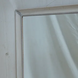 Large Wooden White Framed Mirror