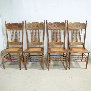 4x Original Birch Colonial Chairs