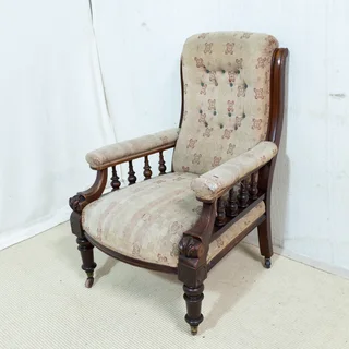 Victorian Mahogany Lounge Chair