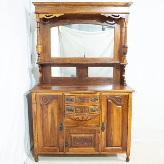 Edwardian Solid Walnut Dresser