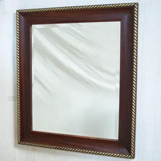Wooden Bevelled Mirror