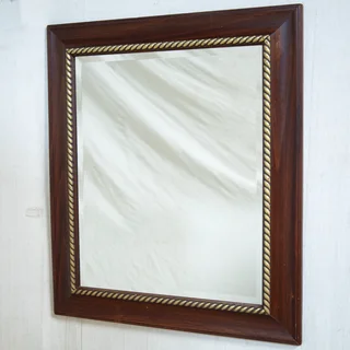 Wooden &amp; Bevelled Mirror 2