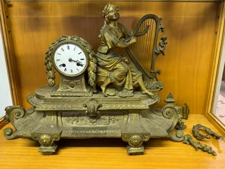 Antique French Brass Clock