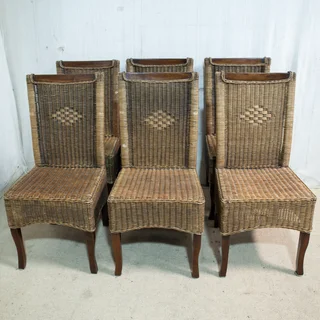 6x Wicker Chairs