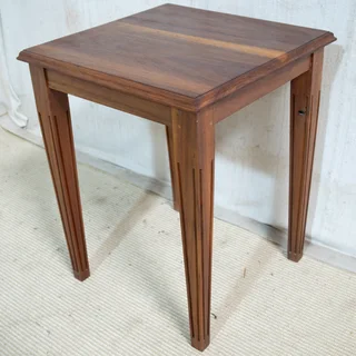 Solid Kiaat Wood Side Table