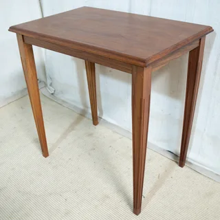 Tall Solid Kiaat Side Table