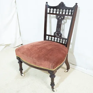 Victorian Walnut Nursing Chair