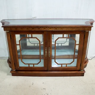 Mahogany &amp; Glass Display Cabinet