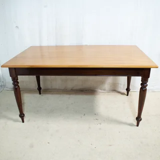 6-Seater Solid Yellowwood &amp; Imbuia Dining Table