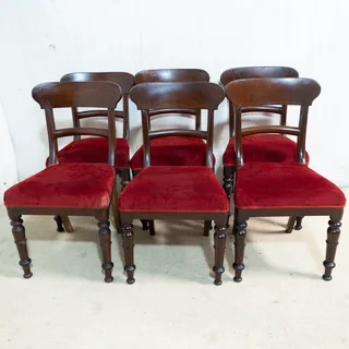 6x Victorian Mahogany Bar-Back Chairs
