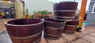 Half Barrel Garden Planters from R400 each