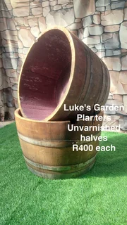 Half Barrel Garden Planters from R400 each