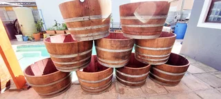 Half Barrel Garden Planters from R350 each