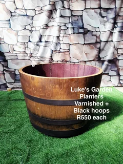 Half Barrel Garden Planters from R350 each