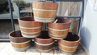 Half Barrel Garden Planters from R350 each