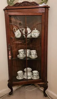 Antique Mahogany Corner Cabinet