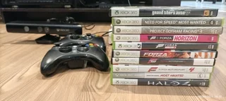 Xbox 360s, 10 Games, 3 controllers and Kinect
