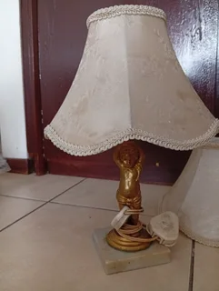 Available - Vintage Cherub Lamps on marble foot - Claremont