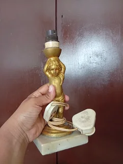 Available - Vintage Cherub Lamps on marble foot - Claremont