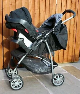 Graco pram stroller with car seat