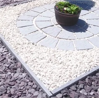 White Marble Chip Stone available at Stone and Bark &#64; R125 per 20kg bags- Call 021-5552782