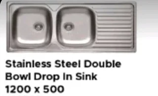 Stainless steel double bowl sink