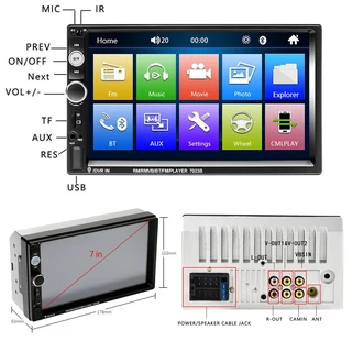 7&#34; Double Din Bluetooth Car Radio