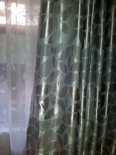 Custom curtains with blockout fabric in 2x drops