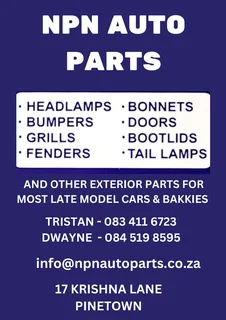 Bumpers,headlights, bonnets,fenders,doors,tailgates available at NPNAUTOPARTS 0834116723/0845198595