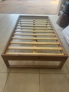 3/4 Teak Bed Base with Restonic Mattress