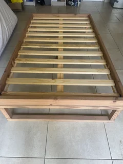 3/4 Teak Bed Base with Restonic Mattress