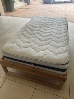 3/4 Teak Bed Base with Restonic Mattress