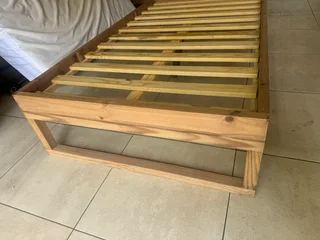 3/4 Teak Bed Base with Restonic Mattress