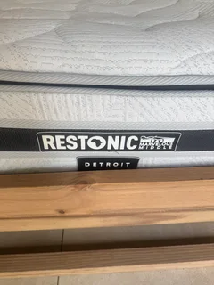 3/4 Teak Bed Base with Restonic Mattress