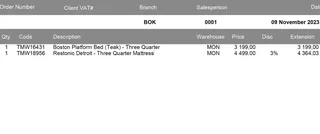 3/4 Teak Bed Base with Restonic Mattress