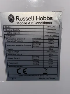 Russell hobbs portable aircon R2799