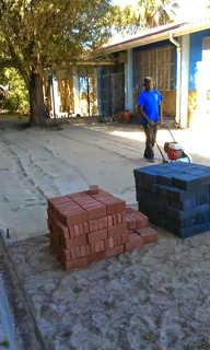 Paving, painting, tiling etc