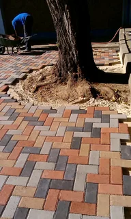 Paving, painting, tiling etc